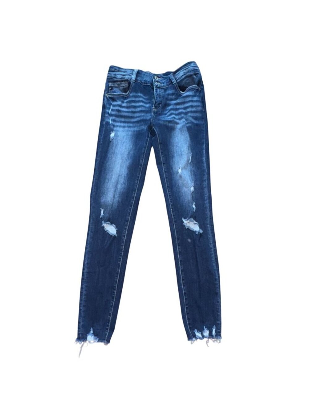 KanCan Exc. For Maurices Skinny Distressed Jeans-Blue-Size 29-GUC